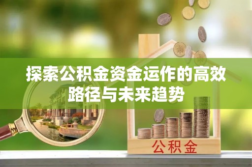同安探索公积金资金运作的高效路径与未来趋势