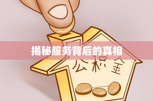同安揭秘服务背后的真相