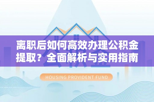 同安离职后如何高效办理公积金提取？全面解析与实用指南