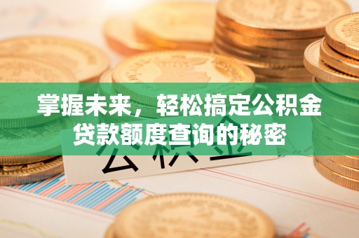 同安掌握未来，轻松搞定公积金贷款额度查询的秘密