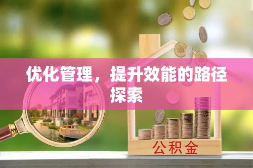 同安优化管理，提升效能的路径探索