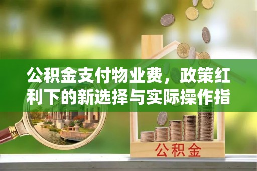 同安公积金支付物业费，政策红利下的新选择与实际操作指南