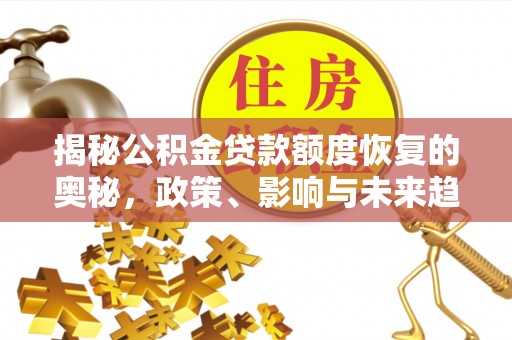 同安揭秘公积金贷款额度恢复的奥秘，政策、影响与未来趋势
