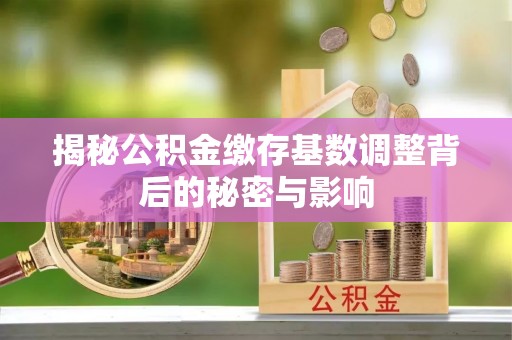 同安揭秘公积金缴存基数调整背后的秘密与影响