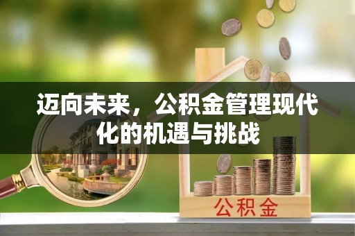 同安迈向未来，公积金管理现代化的机遇与挑战